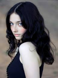 It is a dominant genetic trait. Vertina Black Hair Pale Skin Pale Skin Hair Color Black Hair White Skin