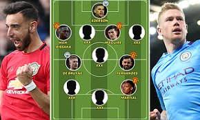 Its not just a game, its a war ! Manchester Derby Combined Xi Bruno Fernandes Goes Straight Into Midfield Daily Mail Online