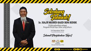 Kunjungan hormat kepada pengarah jabatan kerja raya negeri johor, ybrs. Jkr Johor On Twitter Sekalung Tahniah Diucapkan Kepada Tuan Ir Haji Mohd Said Bin Sidik Di Atas Pelantikan Sebagai Pengarah Kerja Raya Johor Berkuatkuasa 23 Disember 2019 Selamat Menjalankan Tugas Daripada Pihak