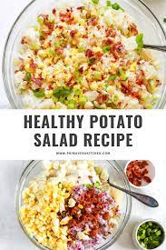 Healthy Potato Salad Easy Quick Perfect For Summer Heart Healthy Side Dish Healthy Healthy Side Dishes