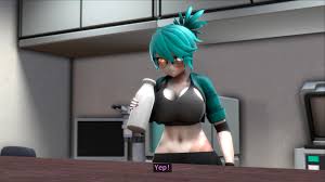 3D Anime Eva Experimenting with Boob Inflation