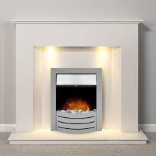 The insert comes with a multifunction. Columbus White Marble Electric Fireplace Suite Low Cost Fireplaces
