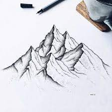 more of my art mountain drawing dotted drawings art