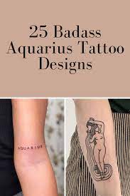 This elegant tattoo combines aquarius symbol, ruling planet, birth flower and element all in one. Zodiac Tattoos 153 Ideas For Your Sign Tattooglee