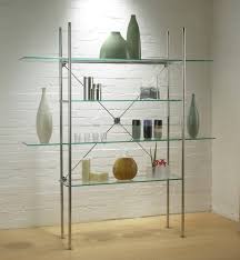 Multifunctional appearance to fit different scenarios Contemporary Shelf Criss Cross Shopkit Metal Glass