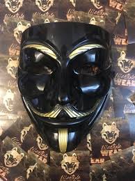 Carnival birthday dance christmas party props masks new. Anonymous Maske Gold Lifestyle Wear