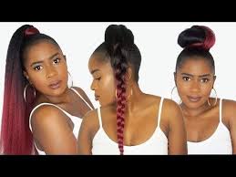 New 3 High Ponytail Styles On Short Natural Hair Using Freetress Shakngo Buntie Mona B High Ponytail Styles Natural Hair Styles Short Natural Hair Styles
