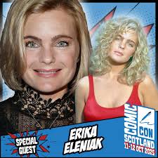 COMIC CON SCOTLAND GUEST ANNOUNCEMENT- ERIKA ELENIAK 🌊 Baywatch 🏠 The  Beverley Hillbillies 🛥️ Under Siege For tickets to meet Erika please go to  www.comicconventionscotland.co.uk If you cannot make this event but