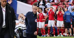 Christian eriksen of denmark goes down injured as teammates call for assistance during the the euro 2020 game between denmark and finland in copenhagen was delayed after danish star. Lb3pxtu2macyum