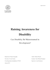 Raising Awareness for Disability
