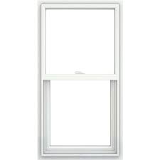 Snapping chalklines for corner boards (left) and siding panels (right) ensures that the flexible vinyl stays straight. Jeld Wen Good Series White Vinyl Single Hung Windows With Nailing Flange At Menards