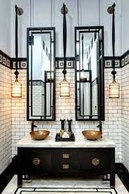 Does your bathroom need a touch of glitz? Indulge Daily 12 21 13 Bathroom With Black Vanity And Bronze Hardware Interior Deco Interior Beautiful Bathrooms