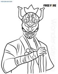 desenho para colorir free fire calça angelical