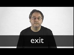 Exit Definition And Meaning Collins English Dictionary
