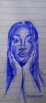 The reference and my drawing of Tems Please follow my page 🙏👉 Ebuka Art