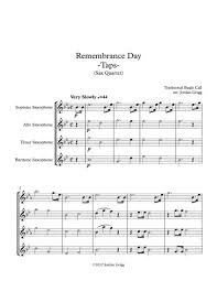 Free sheet music for piano. Remembrance Day Taps Sax Quartet Sheet Music Pdf Download Sheetmusicdbs Com