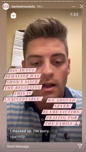 Bachelorette contestant Garrett Powell apologizes after mocking a sexual  assault victim