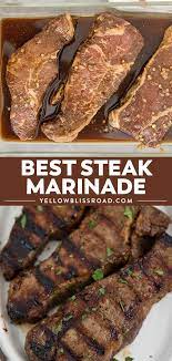 Grilled Steak Marinade With Printable Guide To Grilling Steak Recipe Grilled Steak Recipes How To Grill Steak Steak Marinade