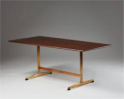 Fuldpolstret med walnut anilin læder. Coffee Table Arne Jacobsen For Fritz Hansen Denmark 1950 S