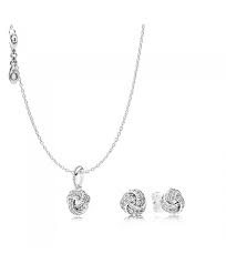 Pandora Sparkling Love Knot Gift Set Uk Necklace Retail1 Pandora Charms Necklace Pandora Necklace