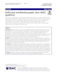 Pdf Perforated And Bleeding Peptic Ulcer Wses Guidelines