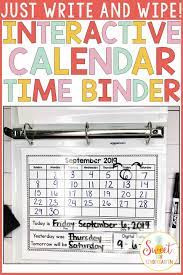 Interactive Calendar Time Binder With Spanish Version Will Be Updated June 2021 Interactive Calendar Calendar Time Kindergarten Calendar