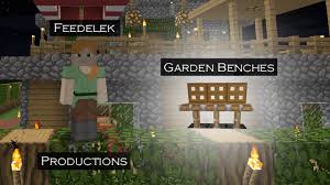 Minecraft How To Basic Garden Benches Youtube