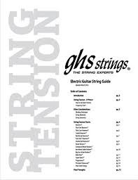 Mi2n Com Ghs Strings Launch Updated Guitar Tension Charts