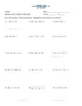 College algebra problems with answers worksheet (1): Free Algebra Worksheets Printables With Answers
