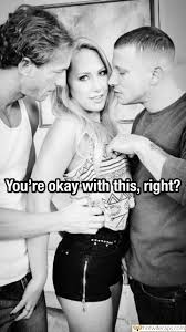 Bull, Bully, Cheating, Sexy Memes, Threesome, Wife Sharing Hotwife Caption  №564235: sexy wife with her cuck and a bull