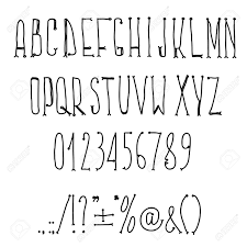 Tipo De Letras Numeros Y Signos De Puntuacion Mano Drawin Abc Handwritting Alfabeto Vector Fuente Moderna Ilustraciones Vectoriales Clip Art Vectorizado Libre De Derechos Image 45720181 El abecedario en inglés es muy parecido al abecedario en español, con la única excepción en la imagen principal puedes ver las diferentes letras del abecedario en inglés con unos dibujos al lado para que tengas un ejemplo con cada vocal. tipo de letras numeros y signos de puntuacion mano drawin abc handwritting alfabeto vector fuente moderna