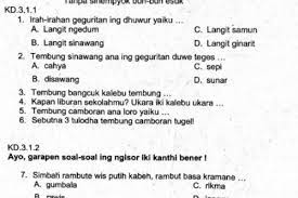 Soal uas bahasa jawa kelas 4 semester 1 k13 1. Soal Ulangan Pts Kelas 4 Semester 1 Bahasa Jawa Sekolahdasar Net