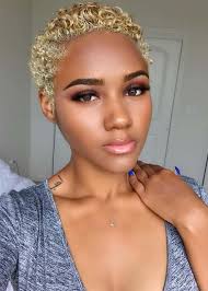 65 Natural Short Blonde Curly Haircuts 2018 For Black Women Styleschannel Blonde Natural Hair Short Natural Hair Styles Natural Hair Styles For Black Women