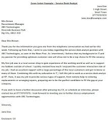 Service Desk Analyst Cover Letter Example Icover Org Uk