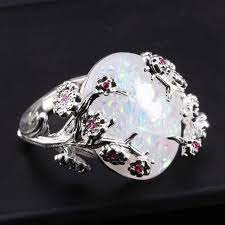 Opal Chinese Style Plum Ring Beautiful Tree Flower Ring Jewelry Blac Intothea Black Opal Ring Opal Rings Beautiful Jewelry