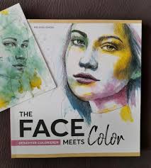 The Face meets Color", handsigniert von Melinda Simon in Sachsen
