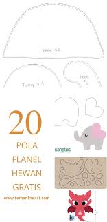 Kamu bisa memotong terlebih dahulu polanya, baru kemudian menggambarkan pola di atas kain flanel dengan mengikuti pola yang sudah dipotong. 20 Pola Flanel Hewan Gratis Teman Kreasi Pola Flanel Menggambar Pola Pola