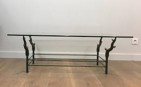Coffee tables & coffee table sets. Original Wrought Iron Coffee Table With Legs Made Of Tree Branches Low Table