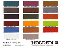 Holden Hq Colour Card Paint Color Chart Paint Color Codes