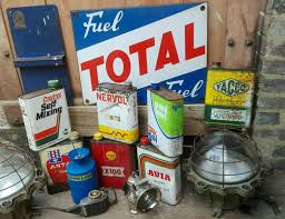 Plaque Total Lampes Perfeclair Industriel Bidons D Huiles Lampe De Velo Porte Tournevis Sam Michelin Oils Avia Plaque