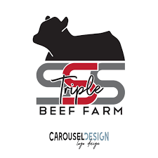 Logo Design For Triple S Beef Farm By Carousel Design Logo Design Round Logo Logo Inspiration