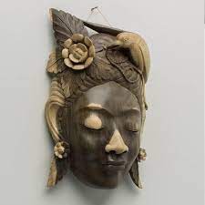 Bawang Mask Handcrafted Wood Mask From Bali Spiritual Decoration For Unique Places Art Bali Balinese Handcrafte Spiritual Decor Handcrafted Wood Statue