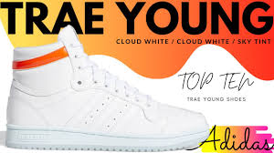 May 24, 2021 · trae young of the atlanta hawks reveals his adidas trae young 1 signature shoe in the 'peach tree' colorway during the 2021 nba playoffs. Top Ten Trae Young Shoes Cloud White Cloud White Sky Tint Indian Jutawala Top Ten Trae Young Shoes Youtube