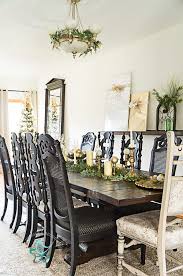 This centerpiece ideas for formal dining room table graphic has 17 dominated colors, which include thamar black, rattan, black cat, silver, uniform grey, worn wooden, sunny pavement, petrified oak, namakabe brown, white, tin. Christmas Dining Room Decorating With Simple And Classic Touches Designed Decor