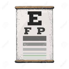 Eye Vision Test Poor Eyesight Myopia Diagnostic On Snellen Eye