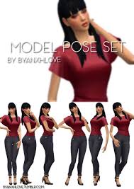 Byanxhlove Model Pose Set Sims 4 Couple Poses Sims 4 Black Hair Sims 4 Clothing