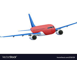 A Red Plane Vector Image On Vectorstock Vector Images Vector Plane Vector