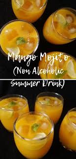 Mango Mojito Non Alcoholic Virgin Mango Mojito My Dainty Kitchen Recipe Mango Mojito Summer Drinks Nonalcoholic Beverage Cooler