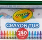 Crayola Crayon Tub (240ct), Bulk Crayons for Kids, Stocking Stuffers for  Kids, Holiday & Christmas Gifts for Toddlers, Bag Fillers, Classroom Art ...