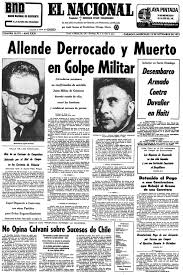 Allende Derrocado Y Muerto En Golpe Militar Publicado El 12 De Septiembre De 1973 Dictadura Militar Imagenes De Periodicos Historia De America